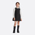 Dior Kids A-Line Dress Black Macrocannage Technical Fabric, Model, Front