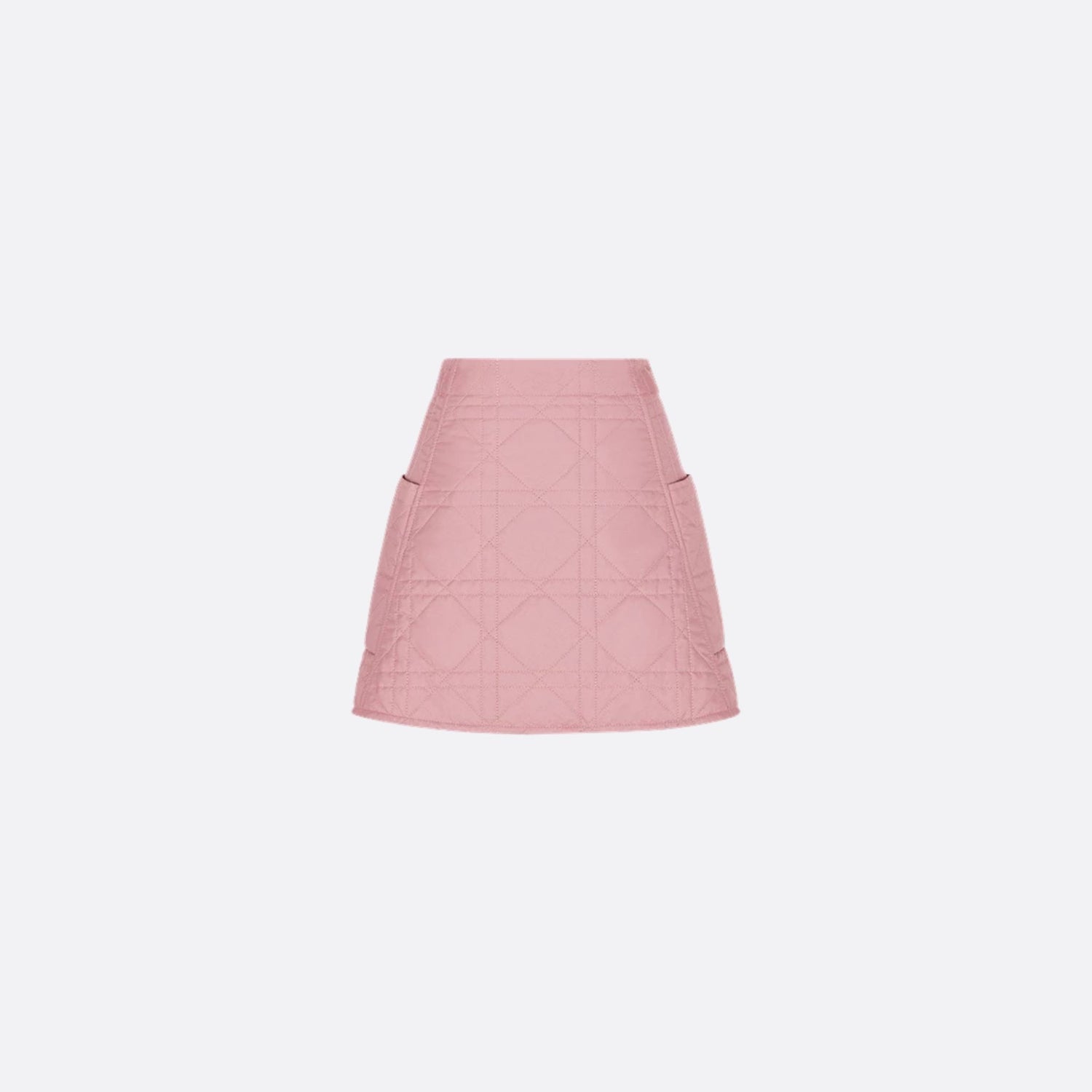 Dior Kids A-Line Skirt Antique Pink Cannage Quilted Technical Fabric, Back view