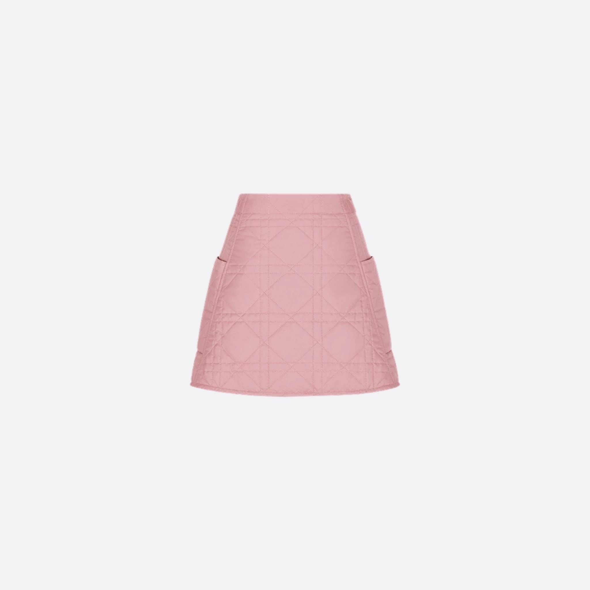 Dior Kids A-Line Skirt Antique Pink Cannage Quilted Technical Fabric, Back view