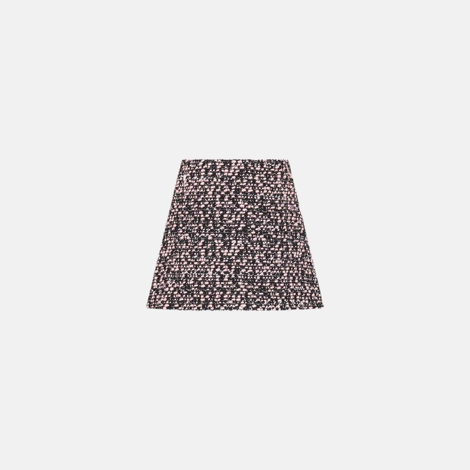 Dior Kids A-Line Skirt Black Pink And Silver Tone Tweed, FrontView