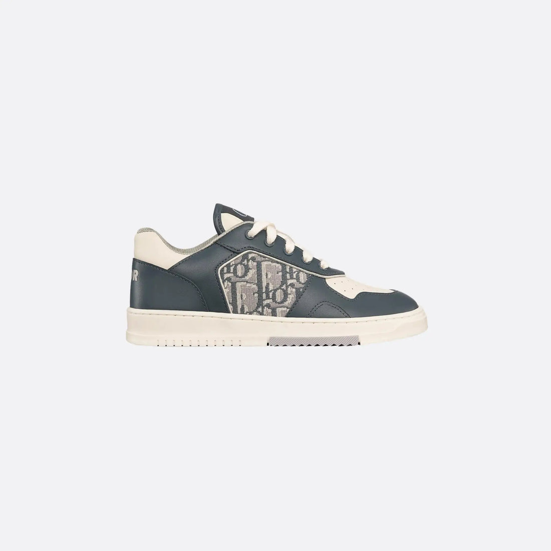 Dior Kids B27 Low-Top Sneaker Smooth Calfskin Dior Oblique Jacquard, Cream, Side