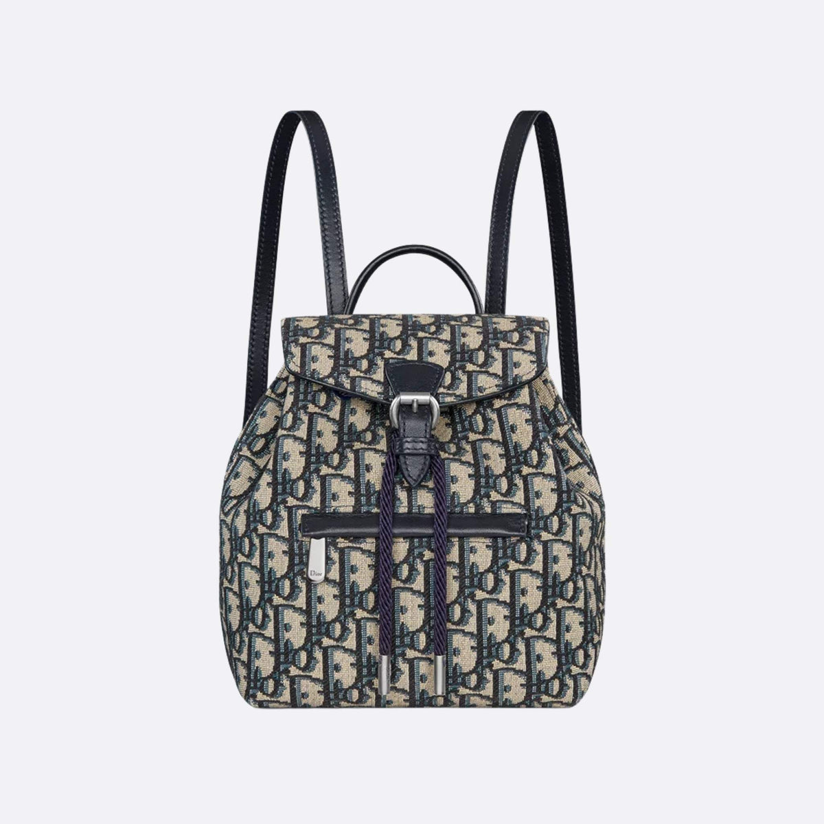 حقيبة ظهر للأطفال من Dior Oblique Jacquard باللونين الأزرق والبيج