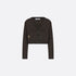 Dior Kids Cardigan Black and Gold Tone Wool Blend Knit, Front View
