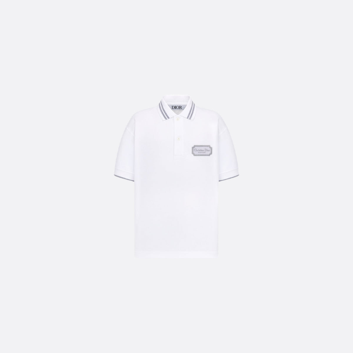 Kids Christian Dior Couture Polo Shirt White Cotton Pique