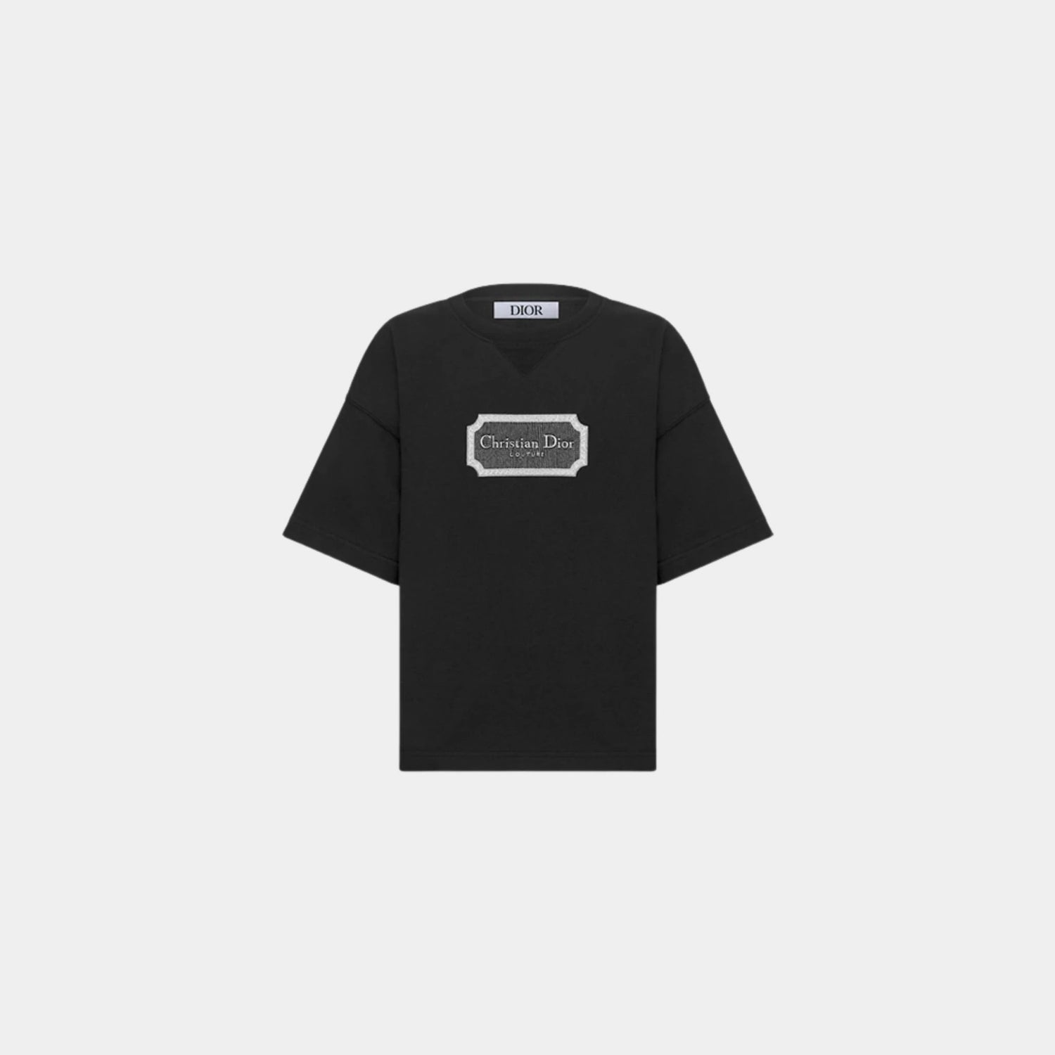 Dior Kids Christian Dior Couture T-Shirt Cotton Jersey, Black, Front