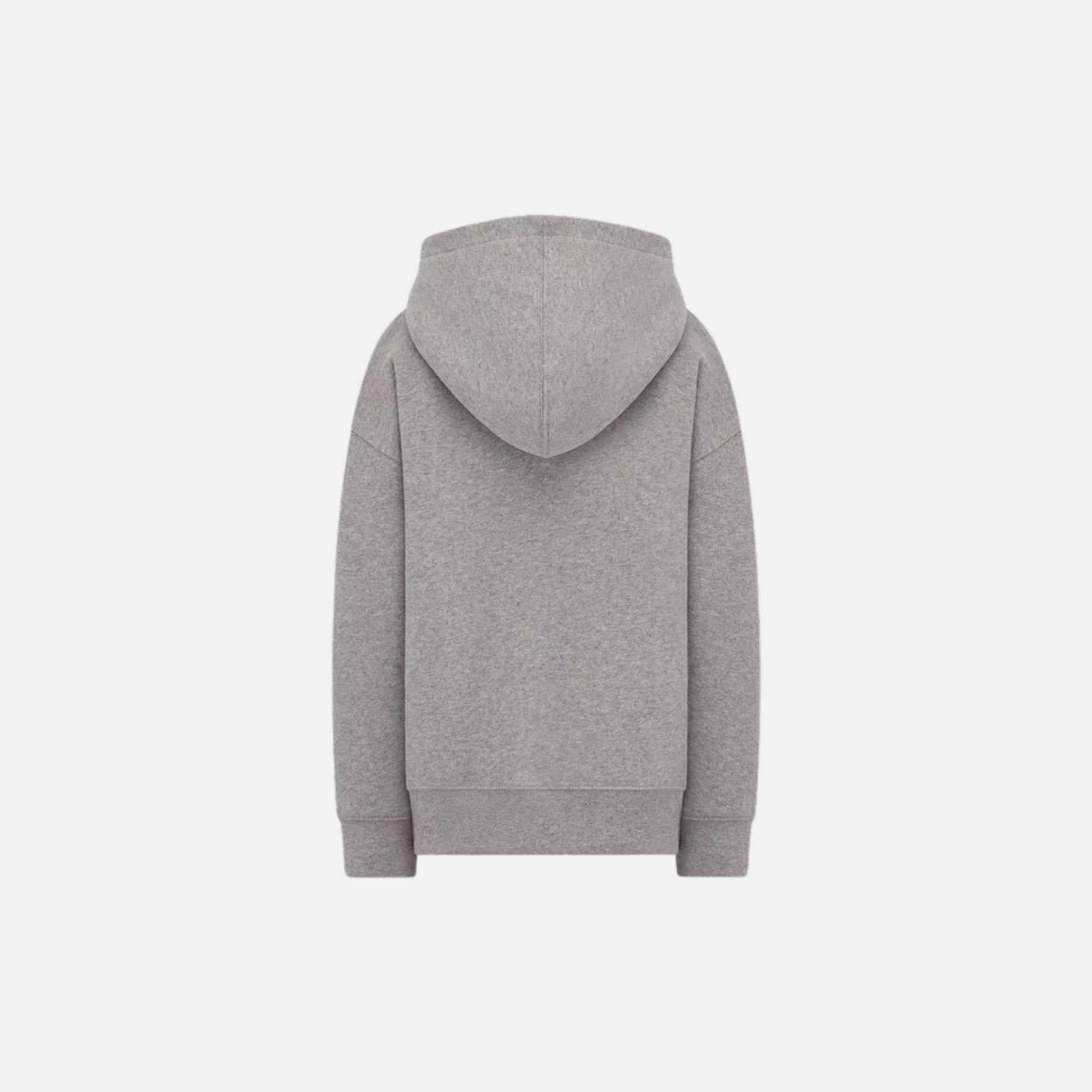 Dior Kids Couture Hooded Sweatshirt Cotton Fleece, GreyBack