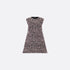 Dior Kids Flared Dress Black Pink And Silver Tone Tweed, Front View