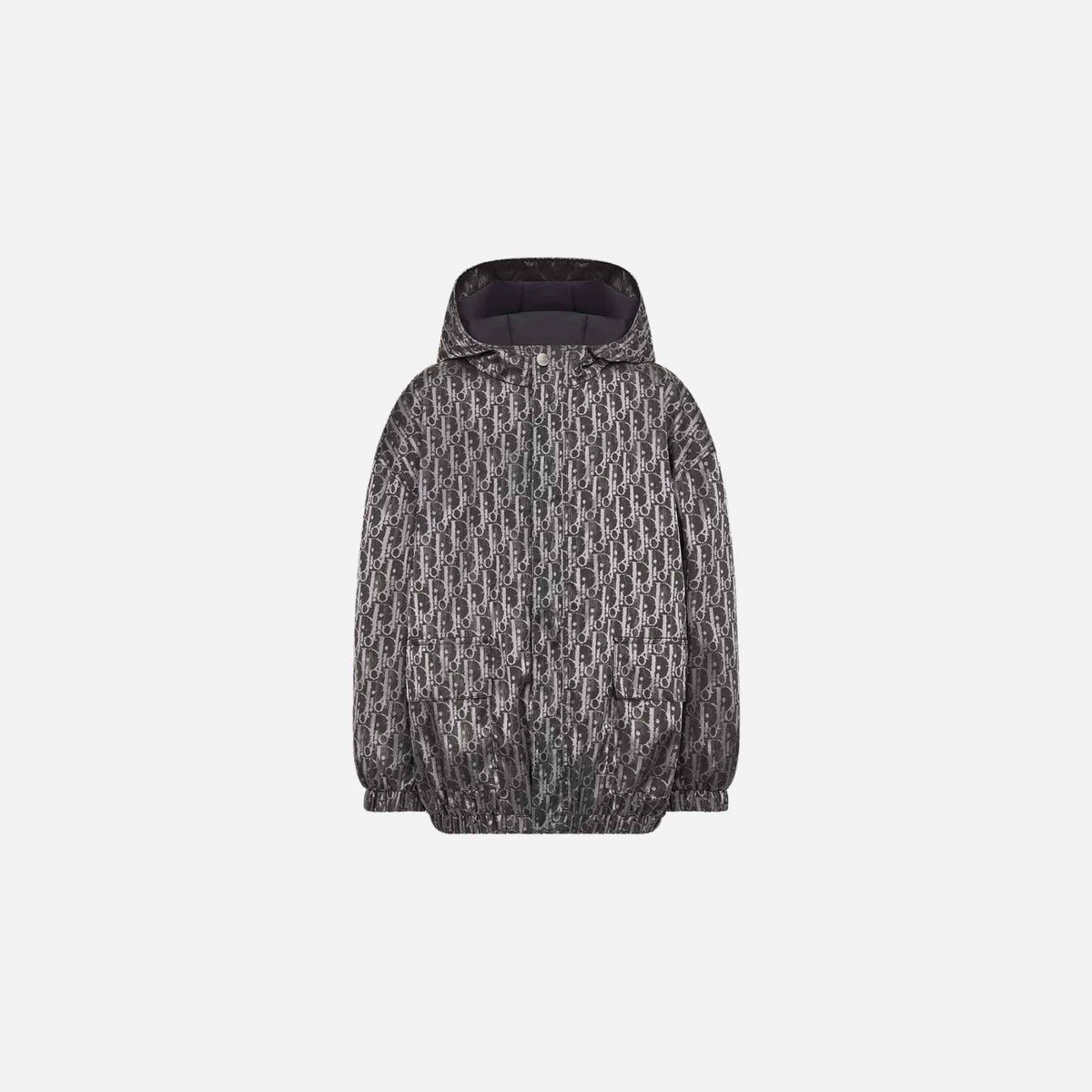 Kids Hooded Windbreaker Metallic Gray