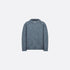 Dior Kids Jacket Gray-Blue Wool Mouliné Knit, FrontView