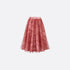 Dior Kids Long Skirt Antique Pink Cloqué Technical Fabric & Tulle, Front View
