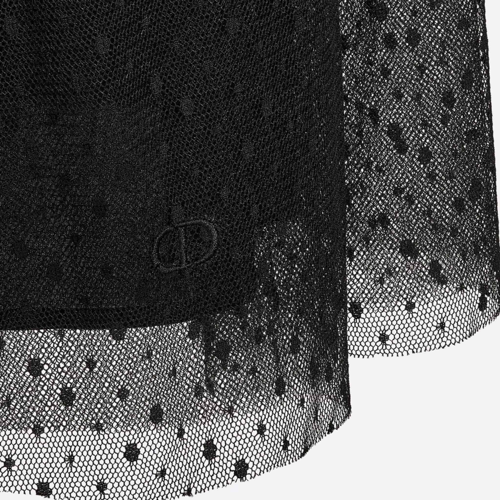 Dior Kids Long Skirt Black Plumetis Tulle, Close View