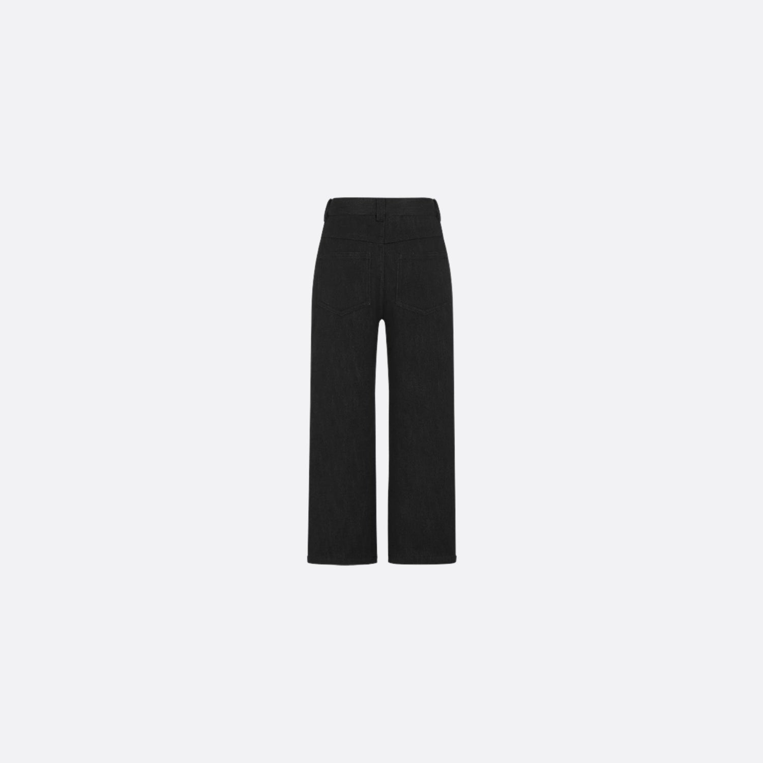 Dior Kids Pants Anthracite Gray Denim-Effect Cotton Gabardine, Back