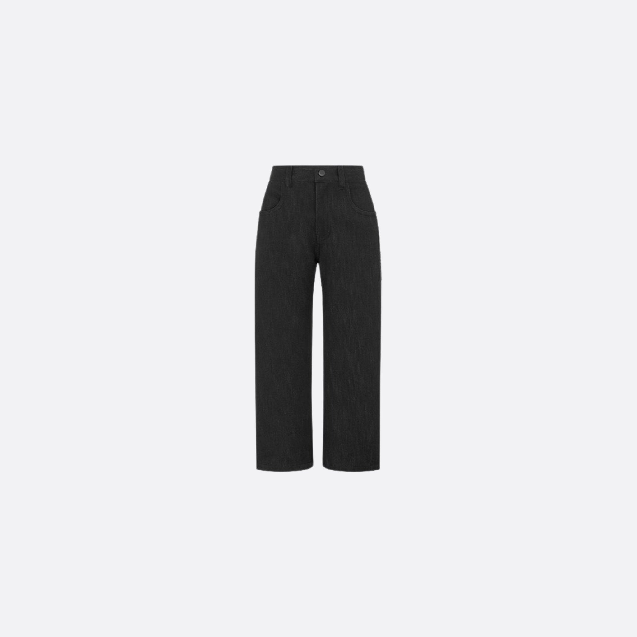 Dior Kids Pants Anthracite Gray Denim-Effect Cotton Gabardine, Front