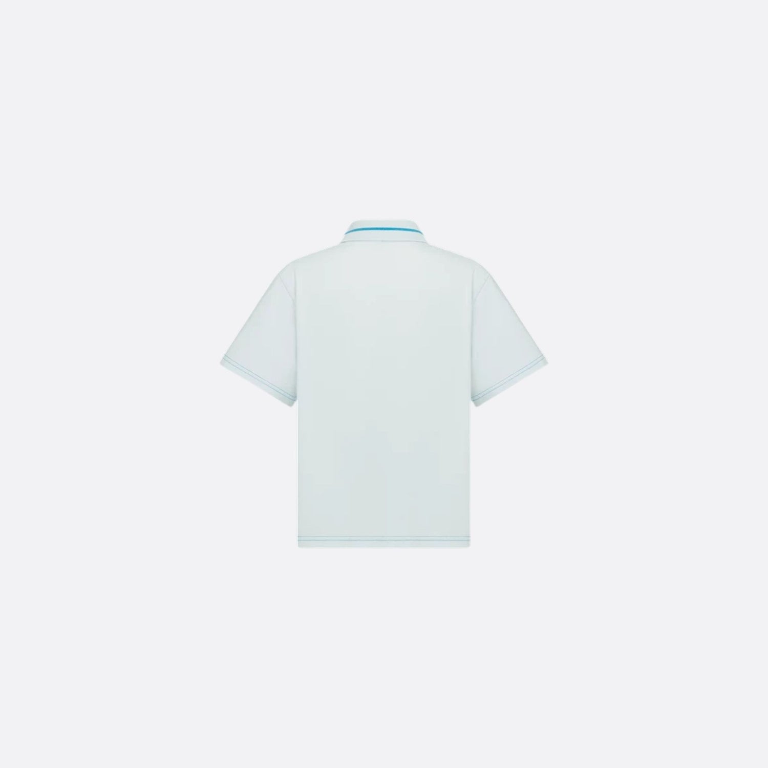 Dior Kids Polo Shirt Gray-Blue Cotton Jersey, Back