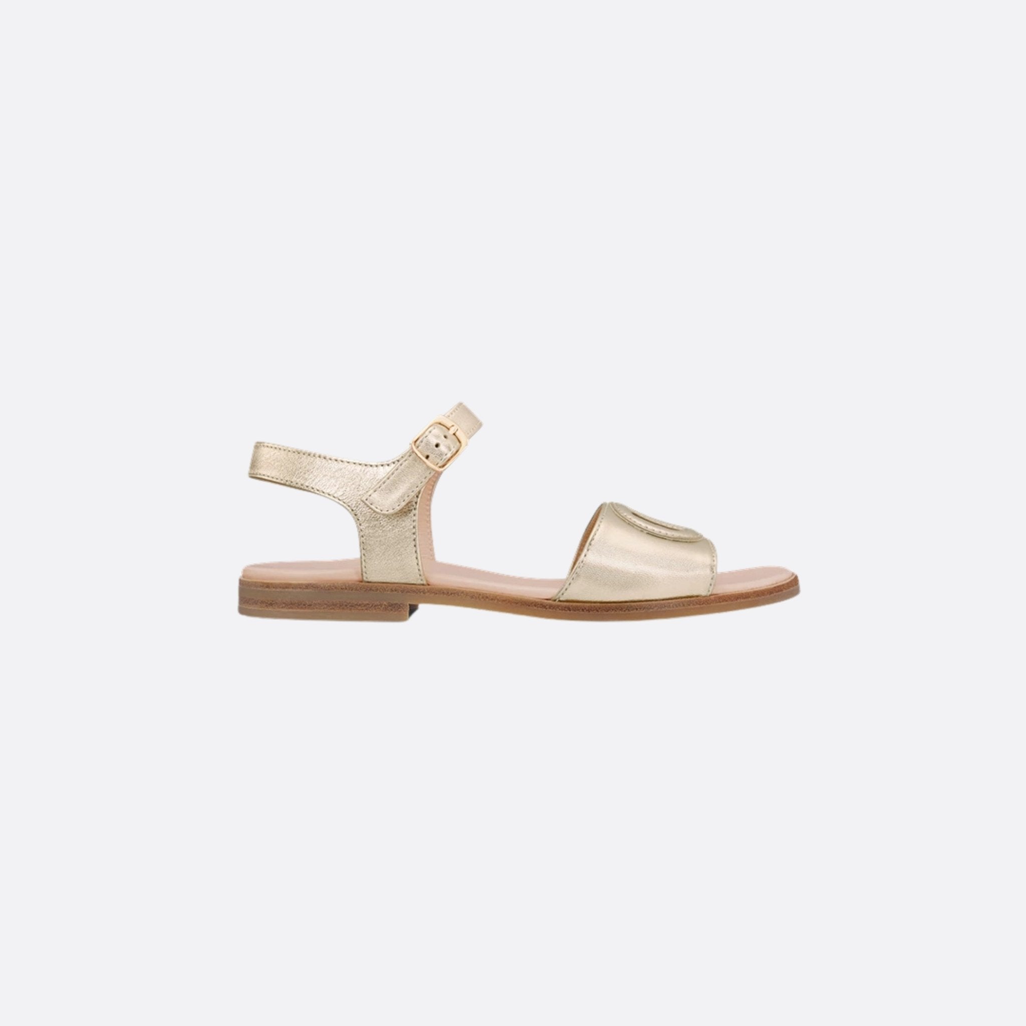 Dior Kids Sandal Calfskin, Gold-Tone, Side