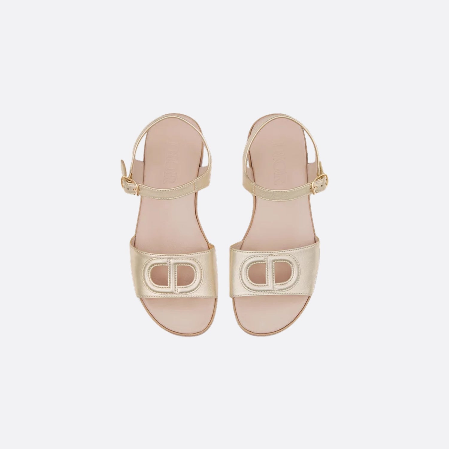 Dior Kids Sandal Calfskin, Gold-Tone, Top