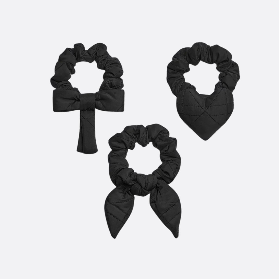 Dior Kids Scrunchies Black Macrocannage Technical Fabric, ThreepieceView