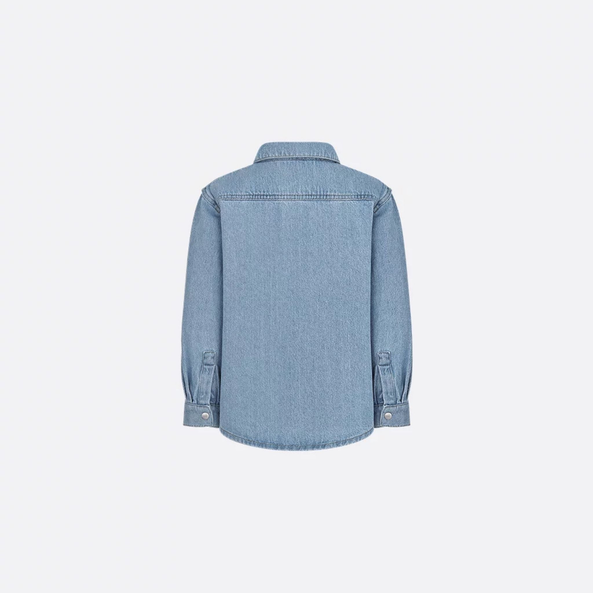 Dior Kids Shirt Blue Cotton Denim, Back