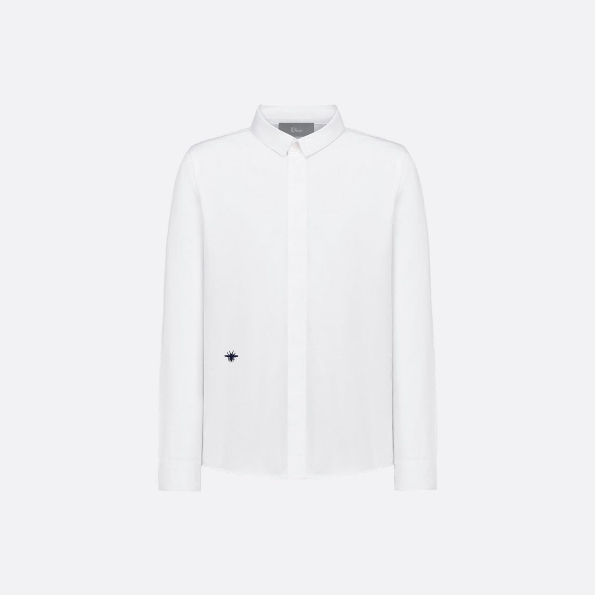 Kids Shirt White Cotton-Blend Poplin