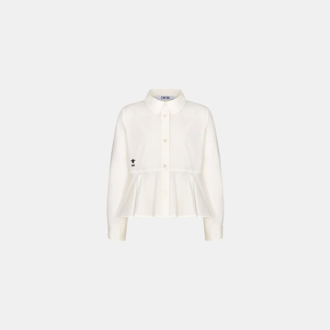 Dior Kids Shirt White Cotton Poplin, FrontViews