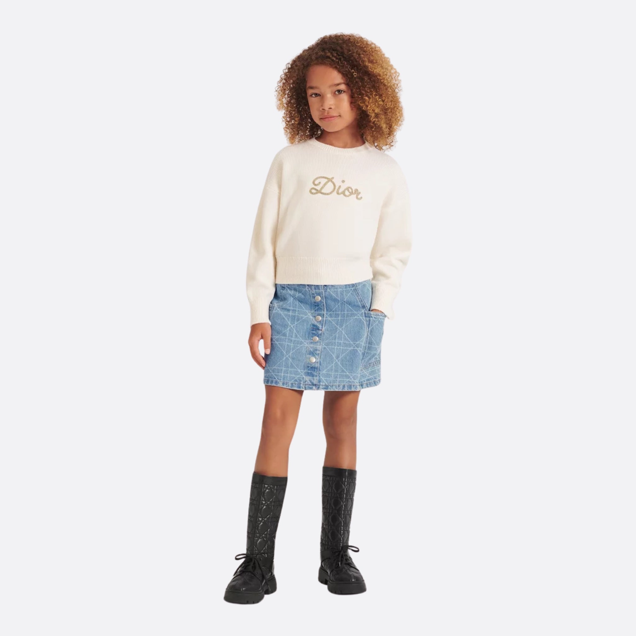 Kids Sweater Ivory Wool Knit