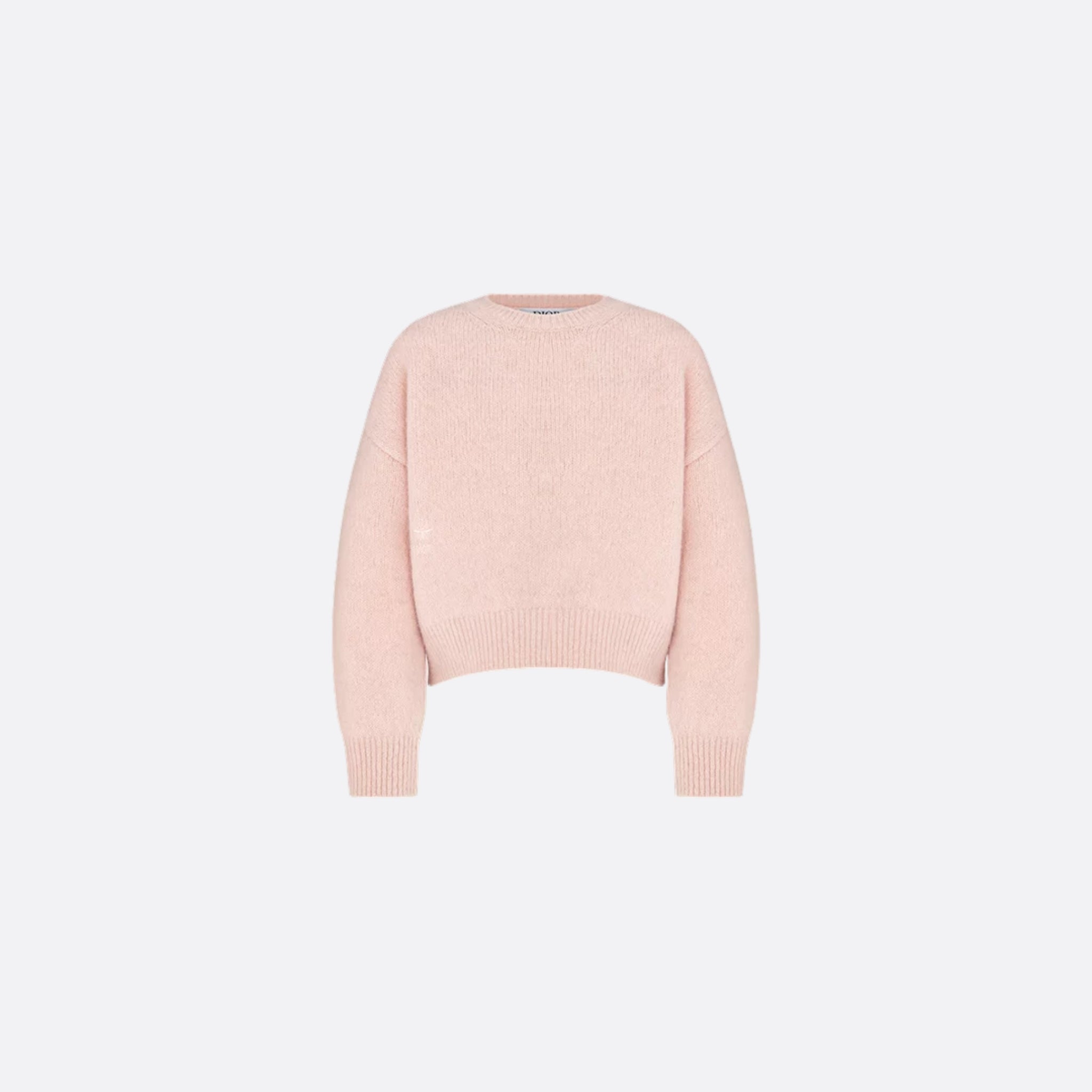 Dior Kids Sweater Pale Pink Alpaca and Wool-Blend Knit, Front