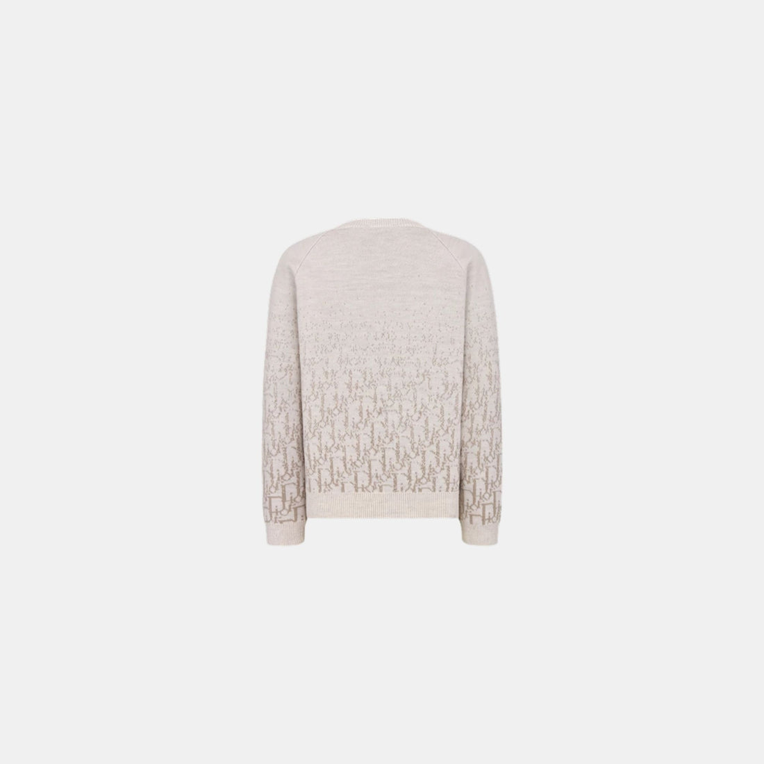 Dior Kids Sweater Wool Knit Gradient Dior Oblique Jacquard, Beige, Back