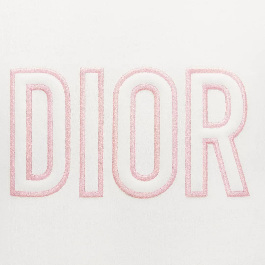 Dior Kids T-Shirt Cotton Jersey Dior Embroidery, White, Logo