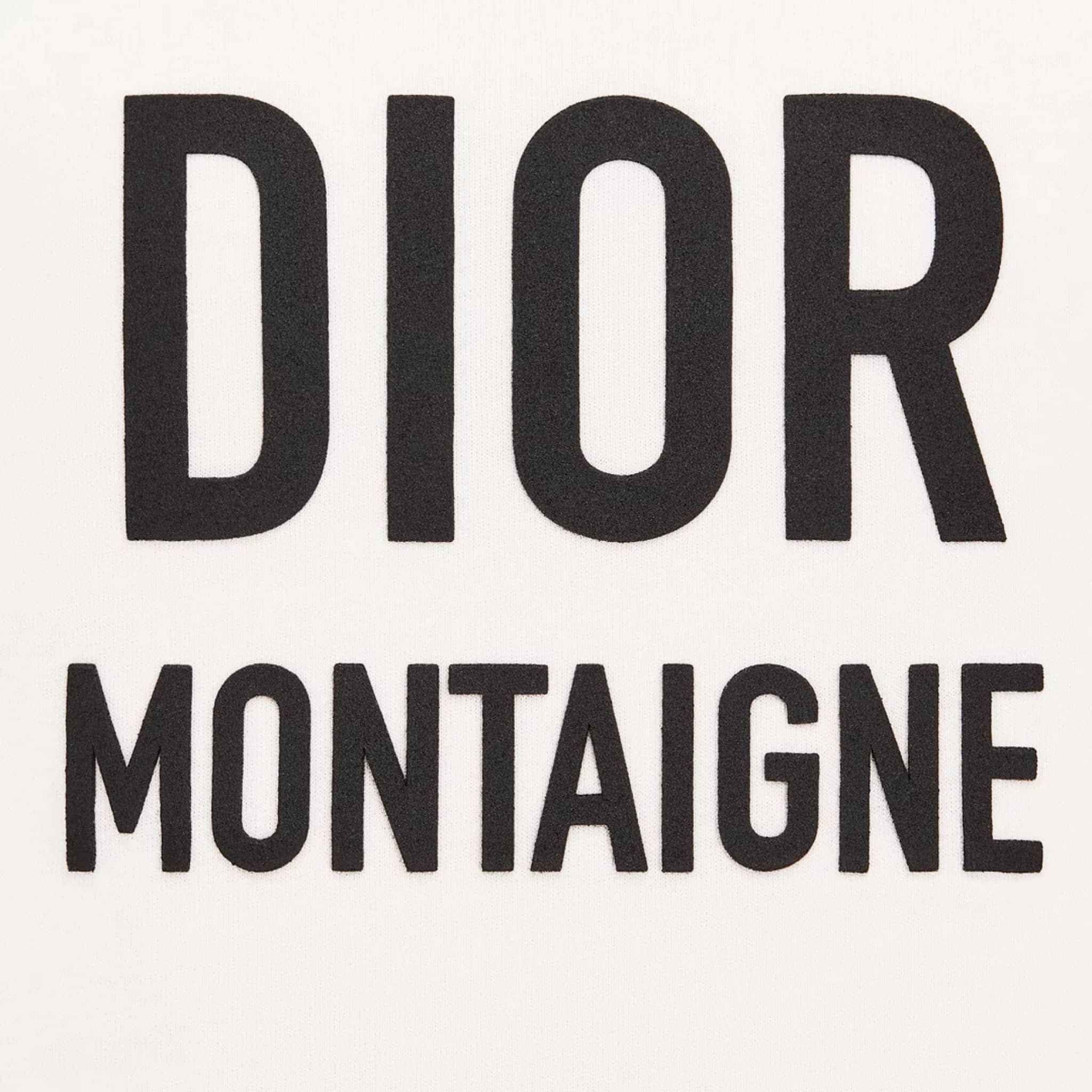 Dior Kids T-Shirt Ivory Cotton Jersey Black Dior Montaigne Print, Logo