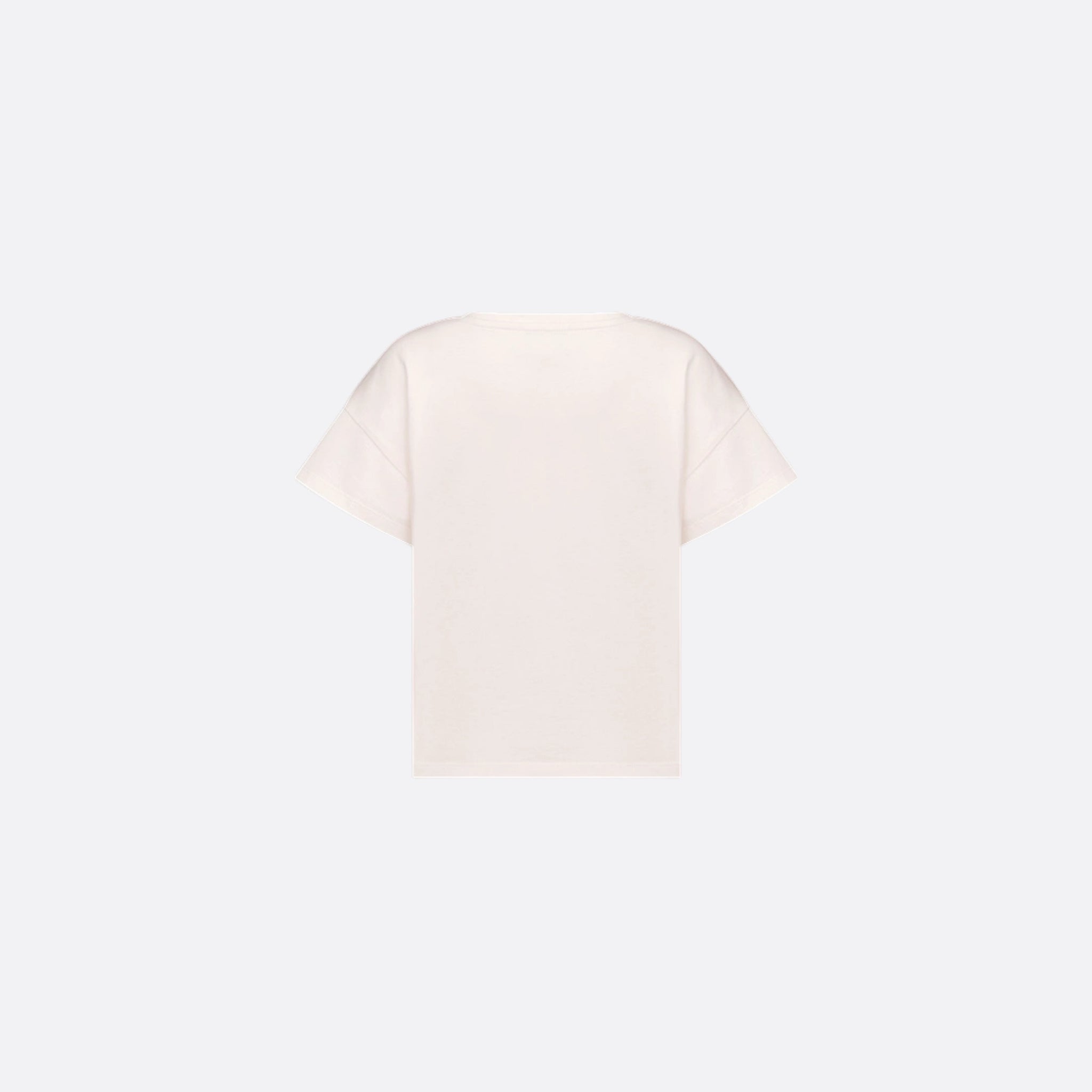 Dior Kids T-Shirt Vanilla White Cotton Jersey, Back View