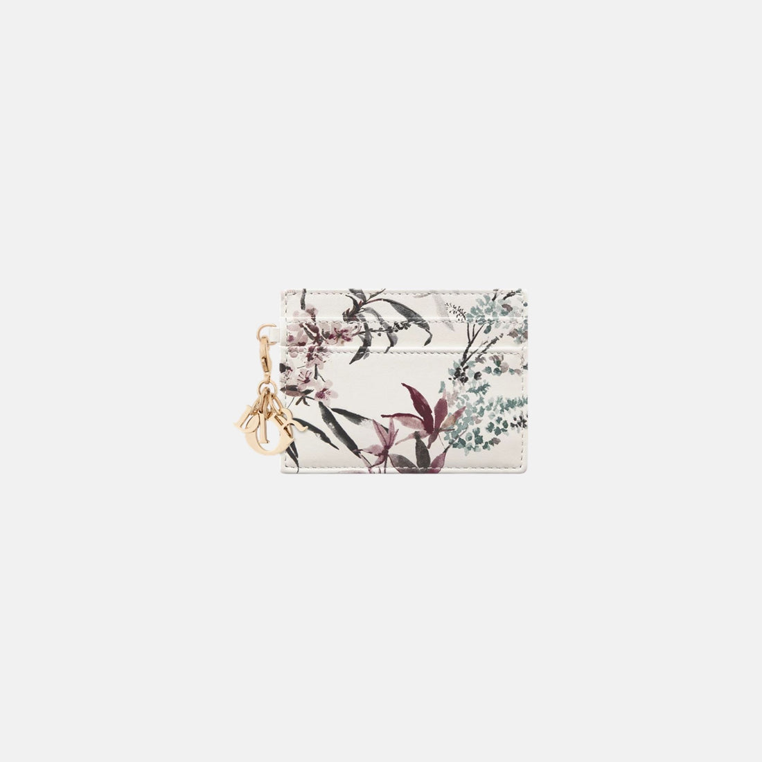 Dior Lady Dior Freesia Card Holder In Millefiori Printed Lambskin, Front