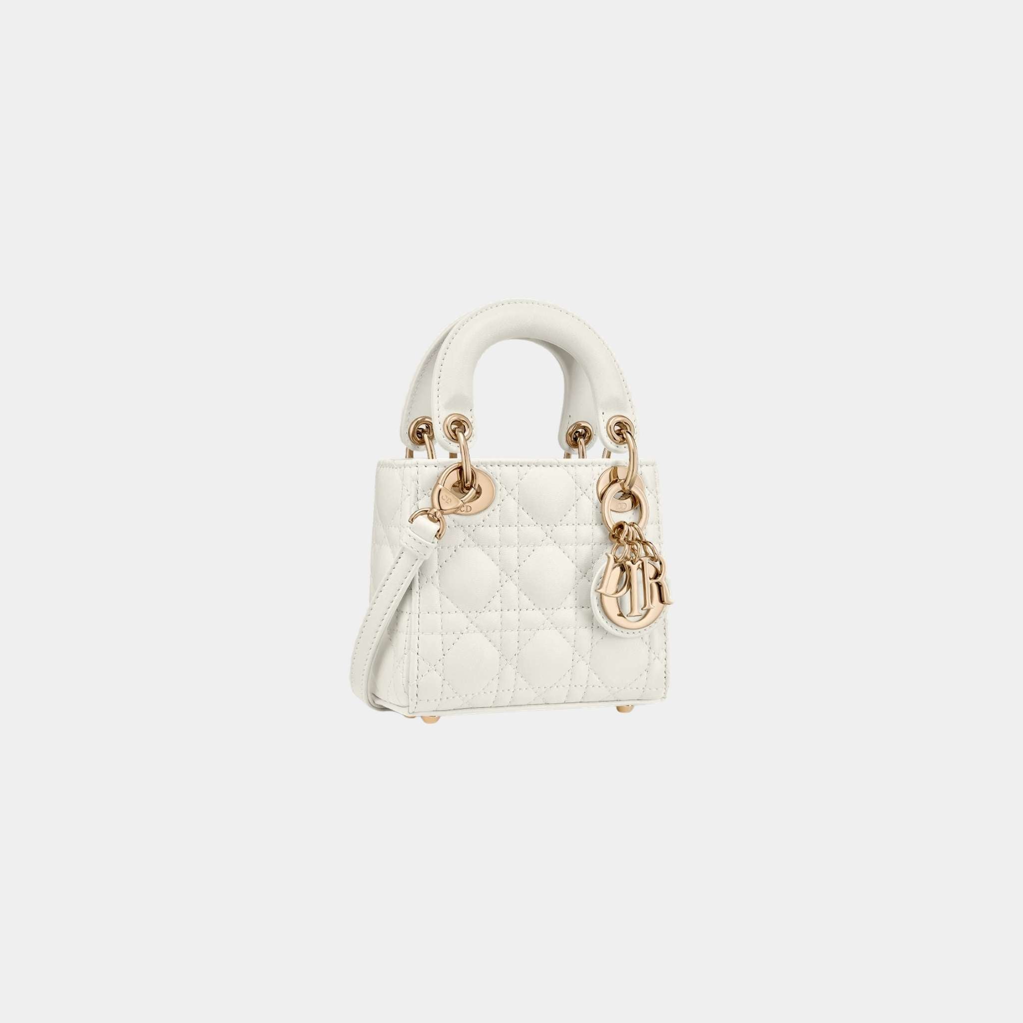 Dior Lady Dior Micro Bag , Latte Side view