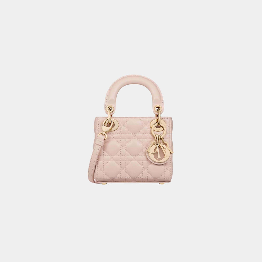 Dior Lady Dior Micro Bag ,Powder Pink Front