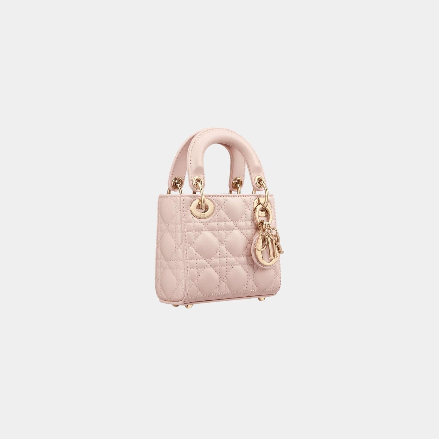 Dior Lady Dior Micro Bag ,Powder Pink Side