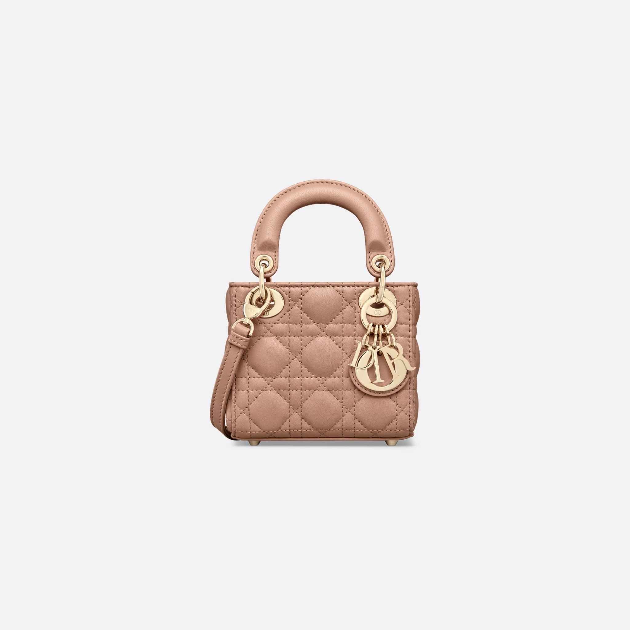 Dior Lady Dior Micro Bag , Rose des Vents, Front