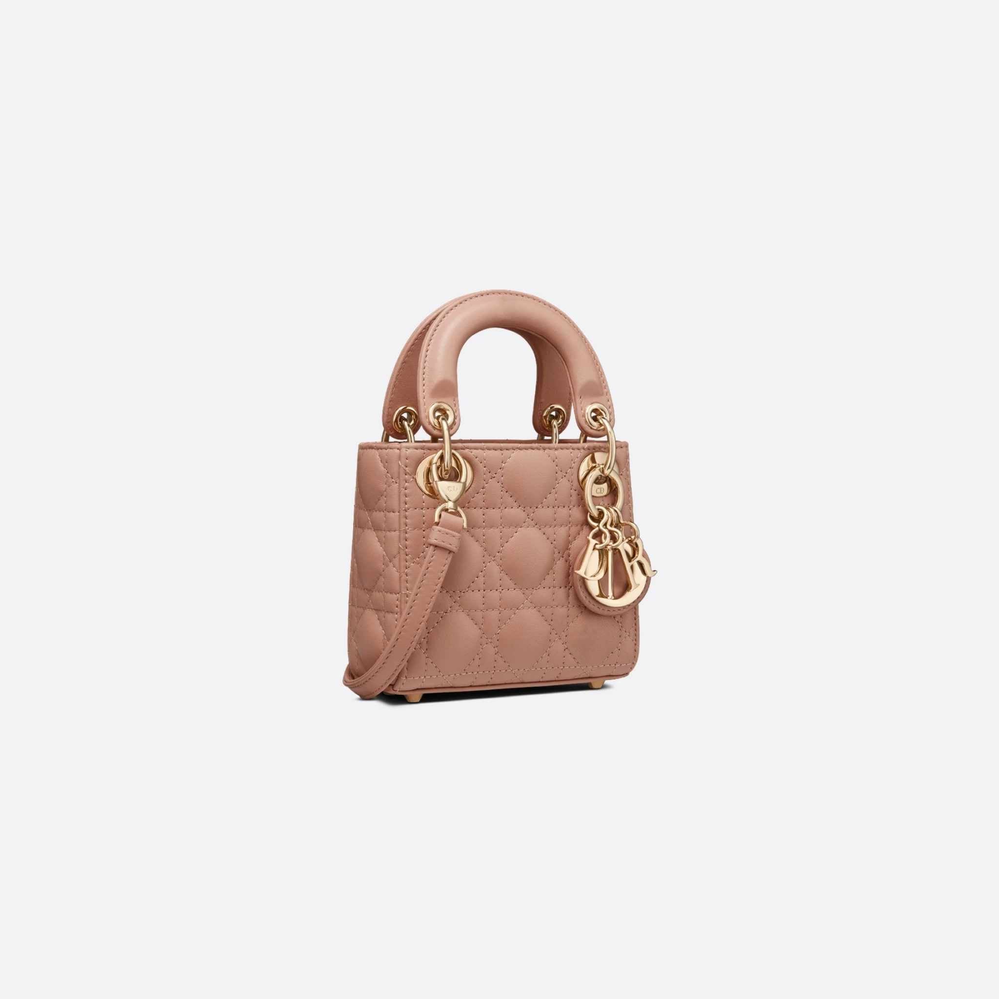 Dior Lady Dior Micro Bag , Rose des Vents, Side