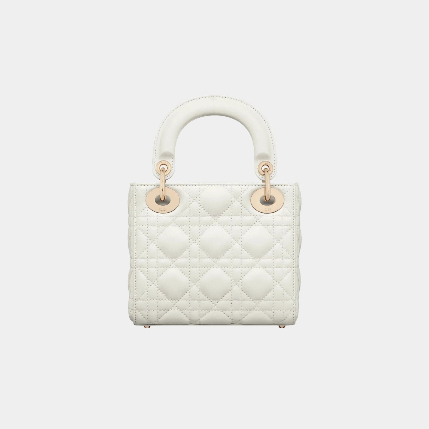 Lady Dior Mini Bag Cannage Lambskin, Latte, Back