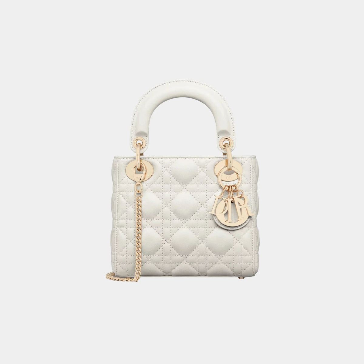 حقيبة Lady Dior Mini من جلد الضأن Cannage