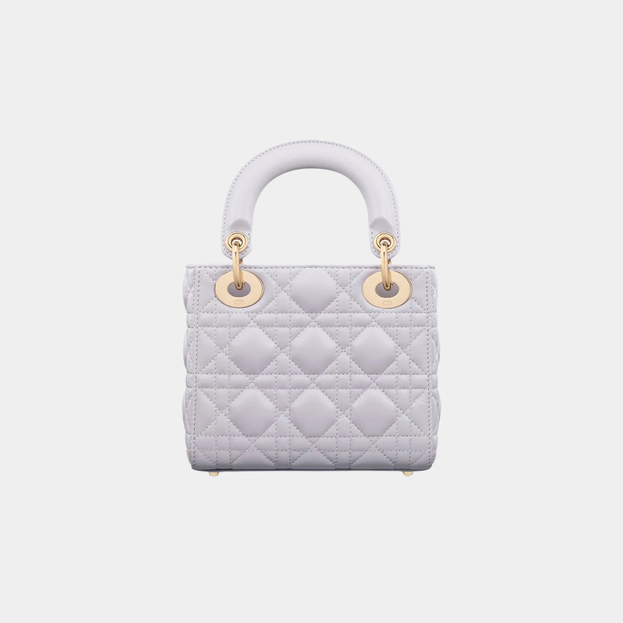 Lady Dior Mini Bag Cannage Lambskin, Lilac, Back