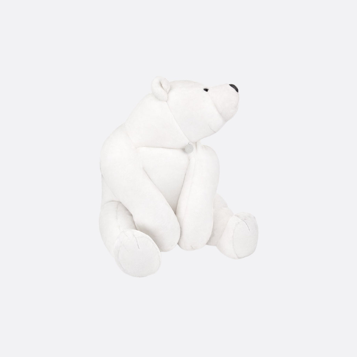 Large Bear Stuffed Toy White Faux Fur
