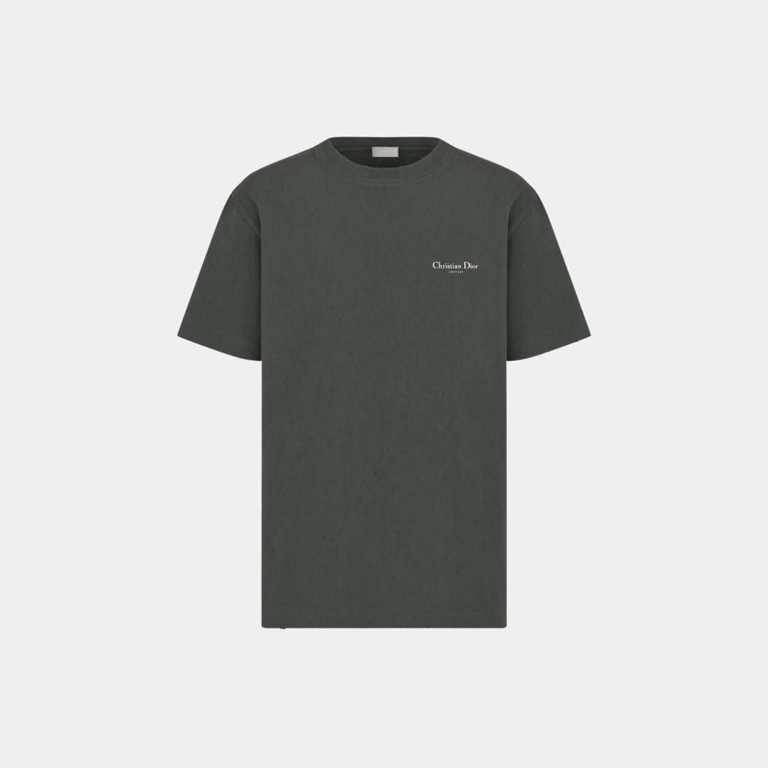 Dior Lily Of The Valley T Shirt In Cotton Jersey Relaxed Fit, Black, Front