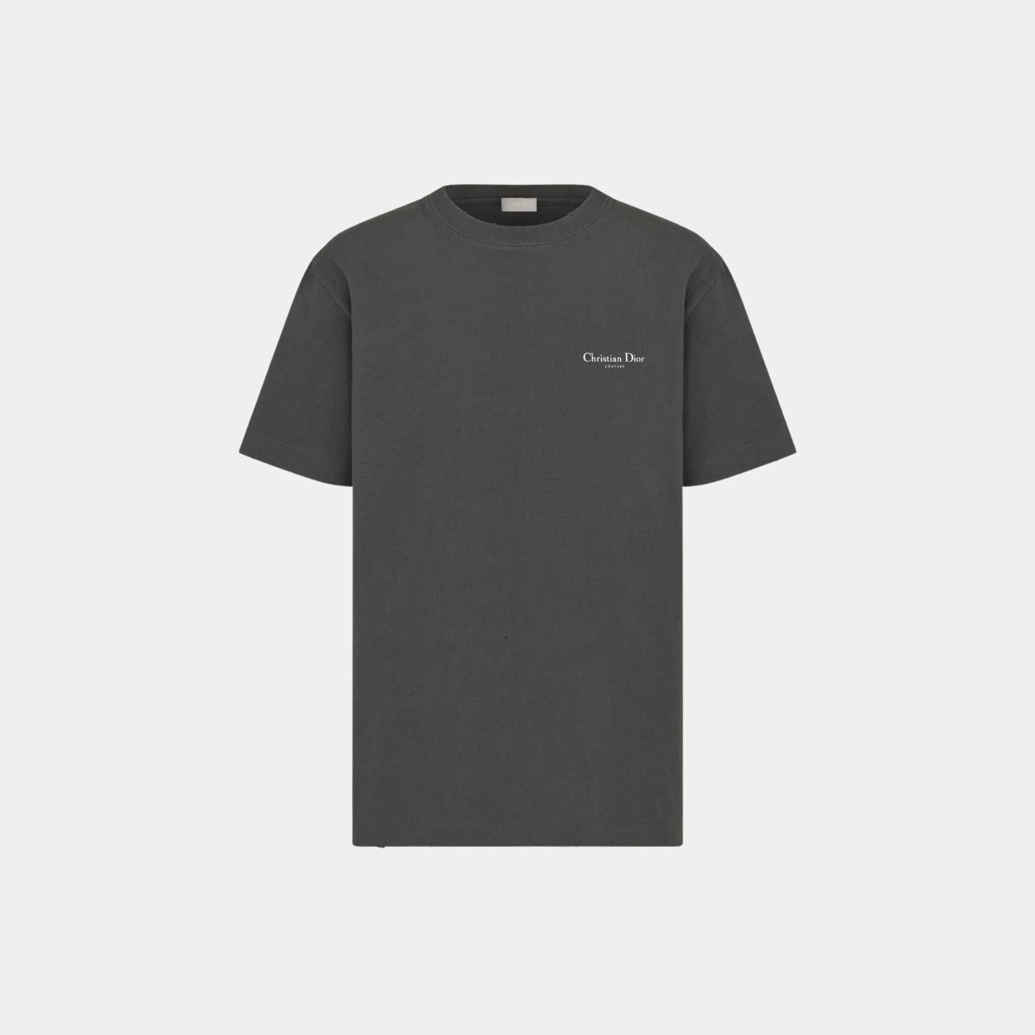 Dior Lily Of The Valley T Shirt In Cotton Jersey Relaxed Fit, Black, Front