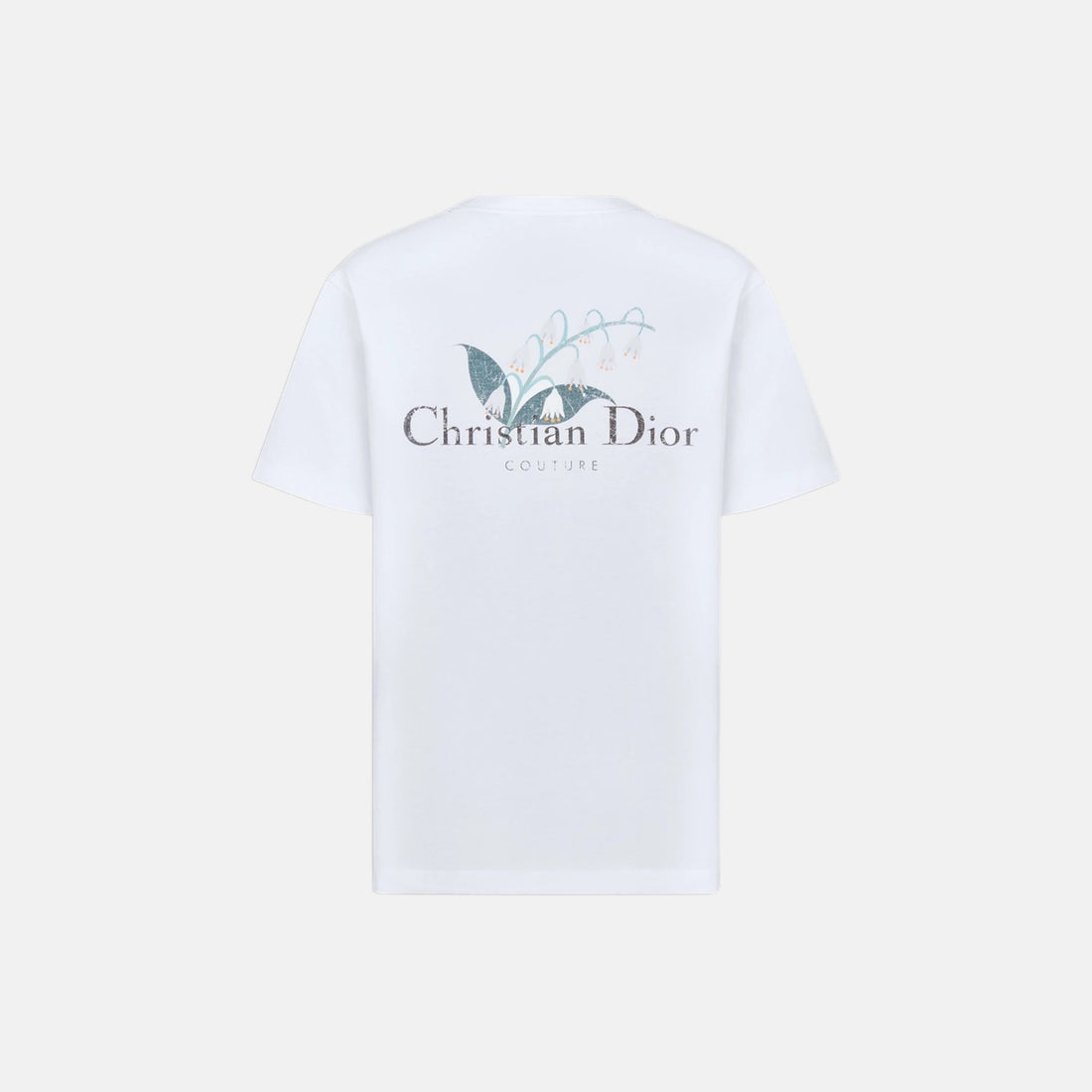 Dior Lily Of The Valley T Shirt In Cotton Jersey Relaxed Fit, White, Back