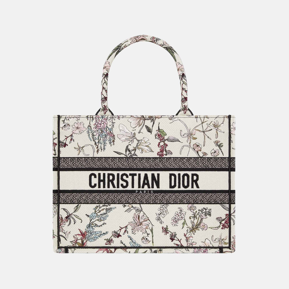 Dior Medium Book Tote In Millefiori Embroidery, Front