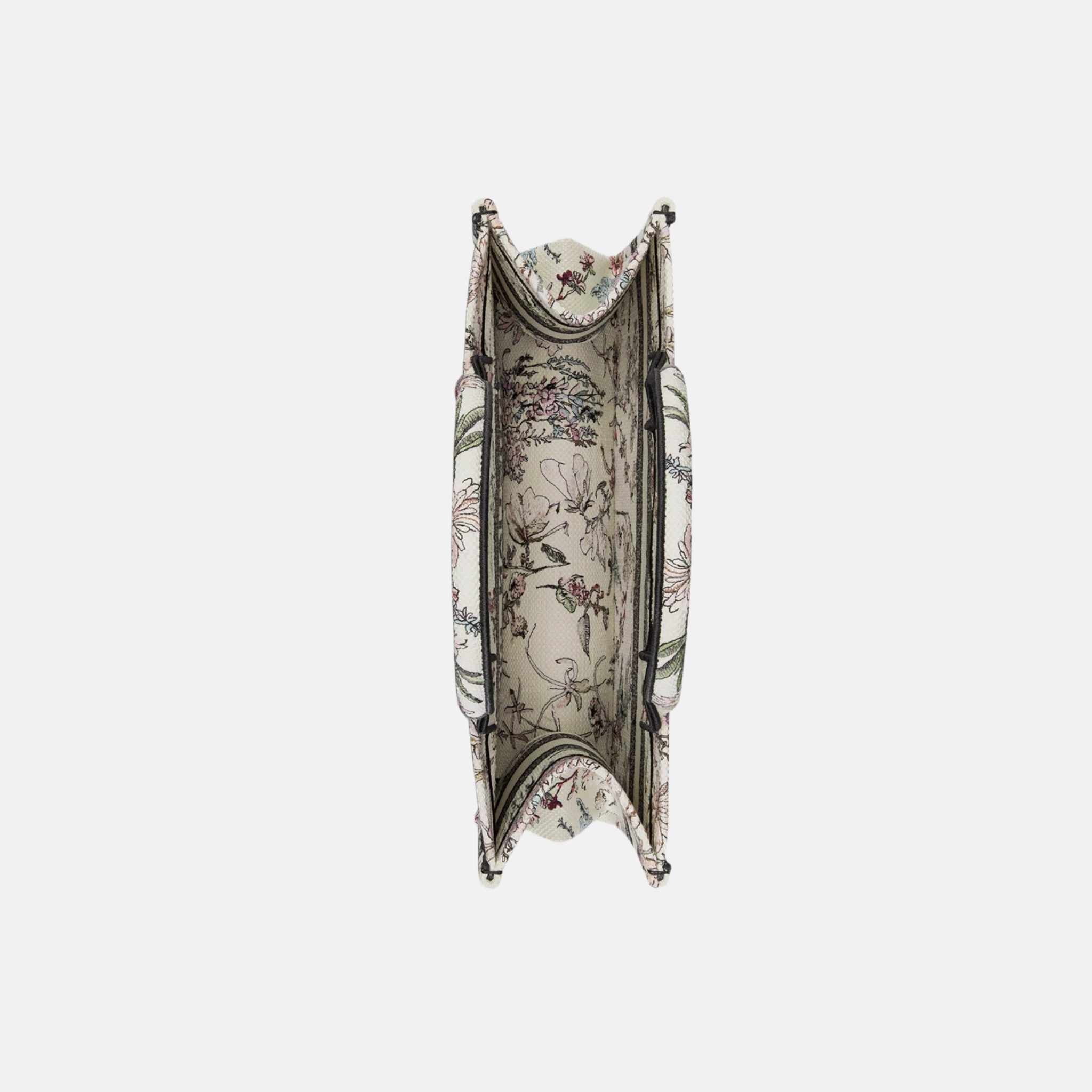 Dior Medium Book Tote In Millefiori Embroidery, Inside