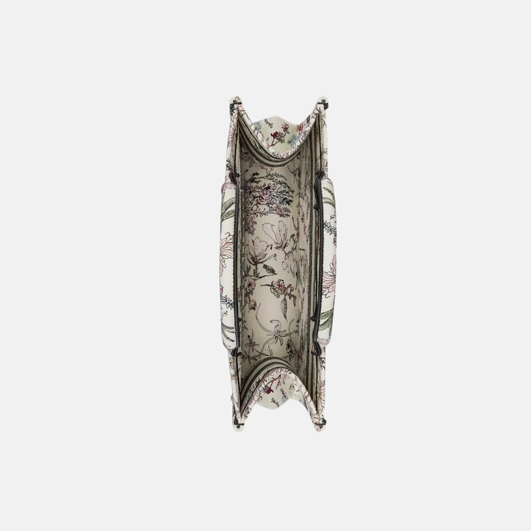 Dior Medium Book Tote In Millefiori Embroidery, Inside
