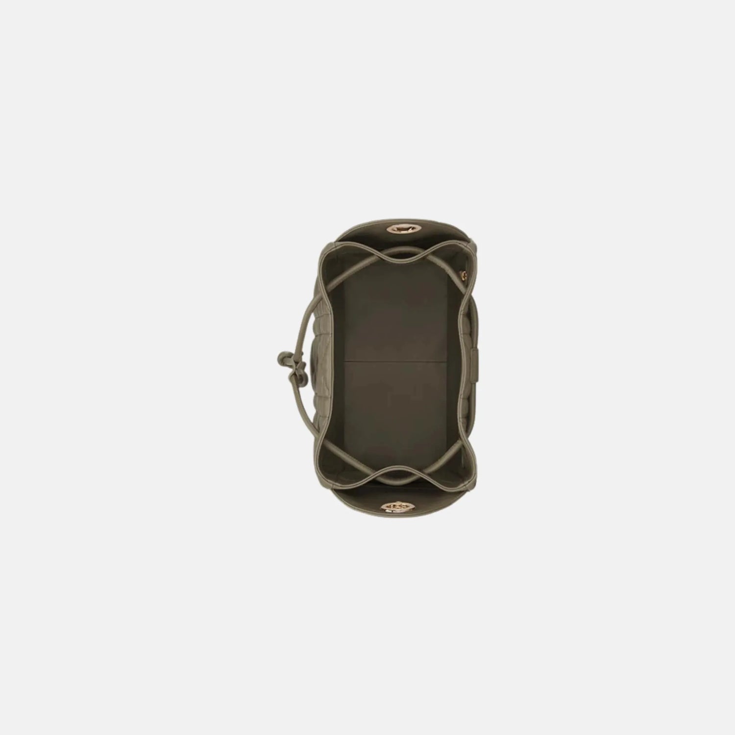 Dior Medium D-Motion Bag Macrocannage Lambskin, Clay Green, Top