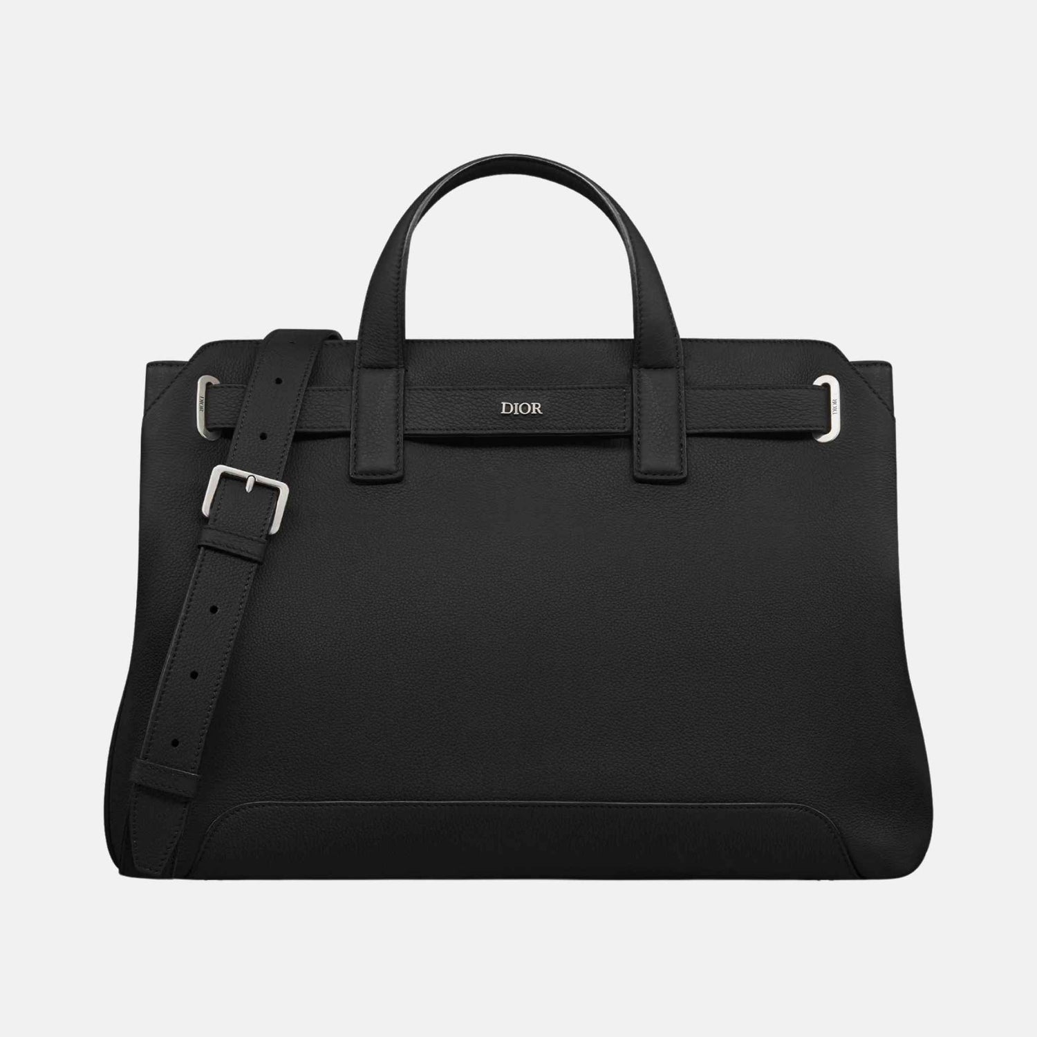 Dior Medium Normandie Tote Bag In Icons Calfskin, Black, Front
