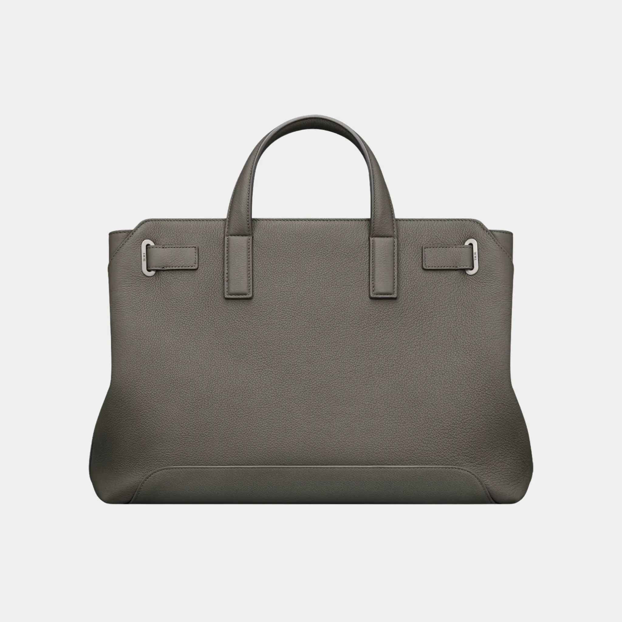 Dior Medium Normandie Tote Bag In Icons Calfskin, Gray, Back