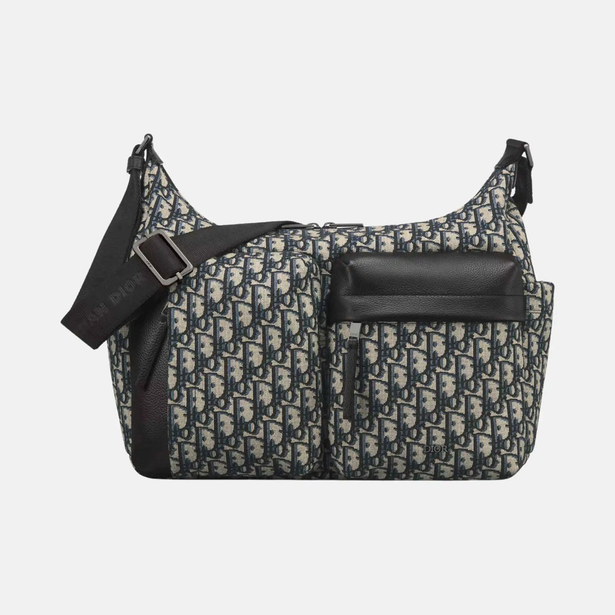 Medium Rider Soft Hobo Bag in Oblique and Grained Calfskin